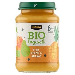 Foto van Jumbo biologisch peer, perzik & ananas 6+ maanden 190g