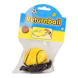 Foto van Toys amsterdam terugkaatsbal tennisbal junior 6 cm schuim geel