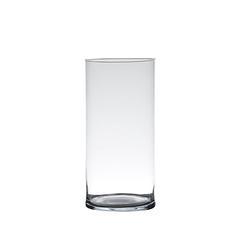 Foto van Glazen bloemen cilinder vaas/vazen 30 x 12 cm transparant - vazen
