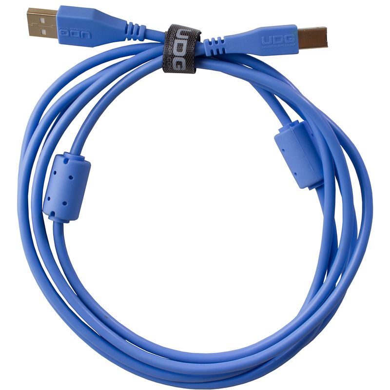 Foto van Udg u95002lb audio kabel usb 2.0 a-b recht blauw 2m