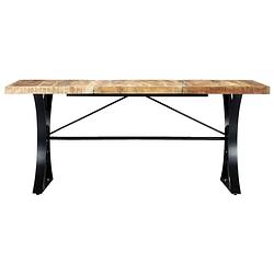 Foto van The living store eettafel - mango hout - industrieel - 180 x 90 x 76 cm