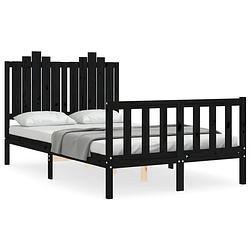 Foto van The living store bedframe - massief grenenhout - 195.5 x 125.5 x 110 cm - functioneel hoofd- en voeteneinde