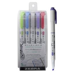 Foto van Verhaak markers mildliner zebra pastel junior 5 stuks