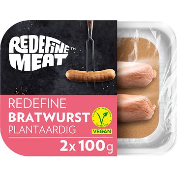 Foto van Redefine bratwurst, 2 stuks, 200 g, diepvries bij jumbo