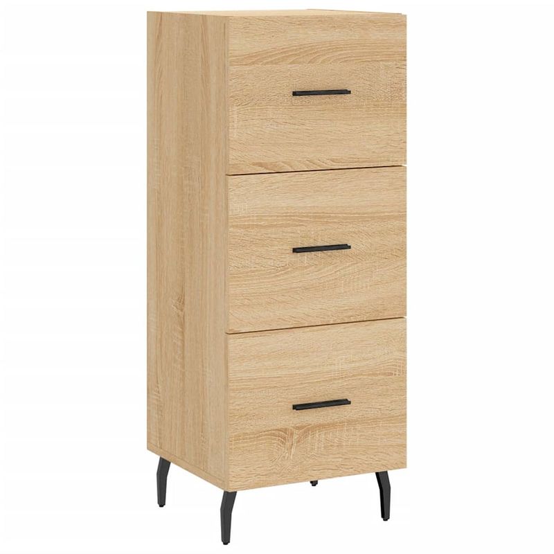 Foto van Vidaxl dressoir 34,5x34x90 cm bewerkt hout sonoma eiken