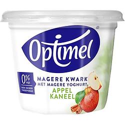 Foto van Optimel magere kwark met magere yoghurt appel kaneel 0% vet 500g bij jumbo