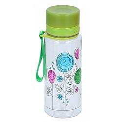 Foto van Cuisine elegance drinkfles 550 ml polyetheen wit/groen