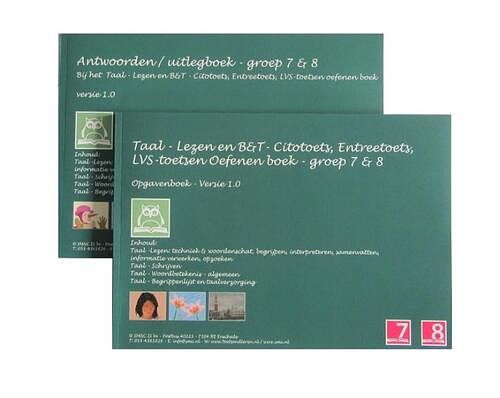 Foto van Taal - lezen en b&t - citotoets, entreetoets, lvs-toetsen oefenen boeken set - groep 7+8 - o.h.m. sanders - paperback (9789082166996)