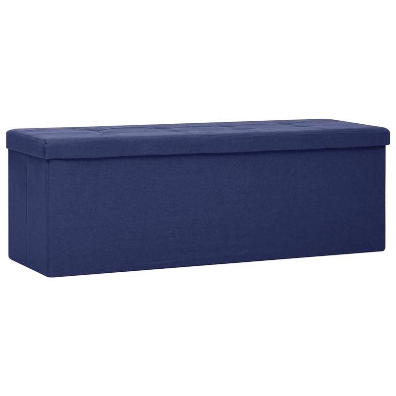 Foto van The living store opbergbank - halbank - 110 x 38 x 38 cm - blauw