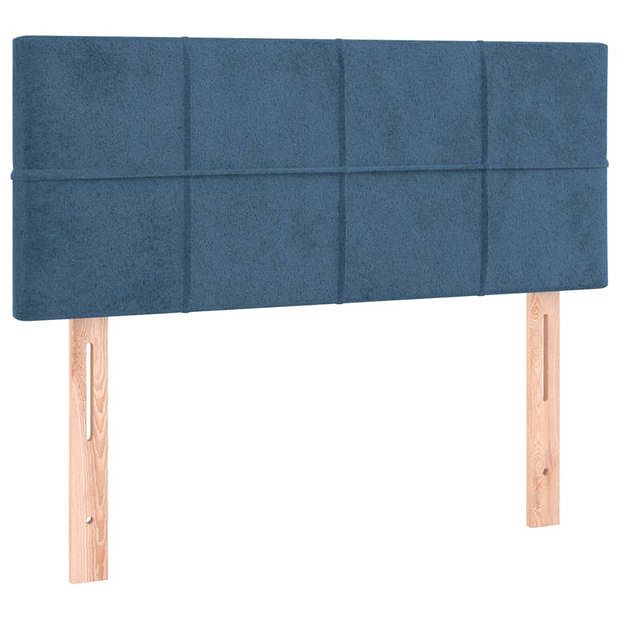 Foto van Vidaxl hoofdbord 80x5x78/88 cm fluweel donkerblauw