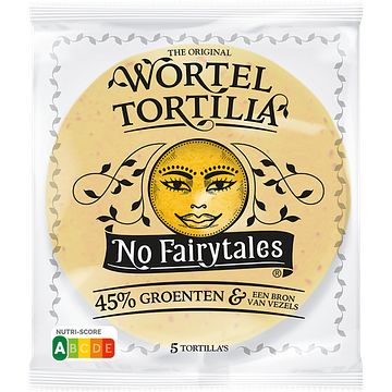 Foto van No fairytales wortel tortilla 5 stuks 200g bij jumbo