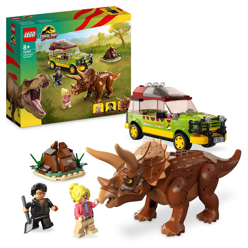 Foto van Lego jurassic park triceratops onderzoek 76959