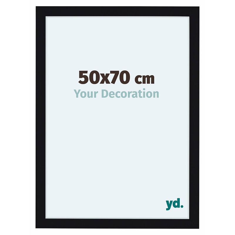 Foto van Fotolijst 50x70cm zwart hoogglans mdf como