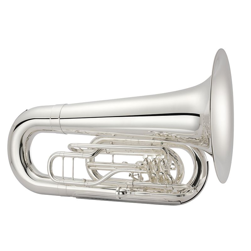 Foto van Jupiter jtu1101ms quantum mk2 bb marching tuba (4/4 formaat, verzilverd)