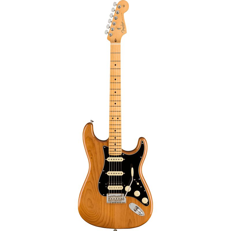 Foto van Fender american professional ii stratocaster hss roasted pine mn elektrische gitaar met koffer