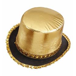 Foto van Hoge hoed goud - verkleedhoofddeksels