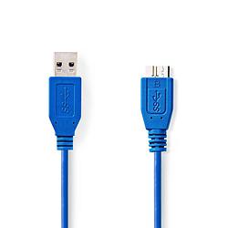 Foto van Nedis usb-kabel - blauw - 1.00 m