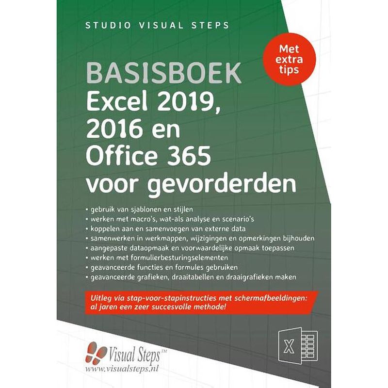 Foto van Basisboek excel 2019, 2016 en office 365 voor gevorderden