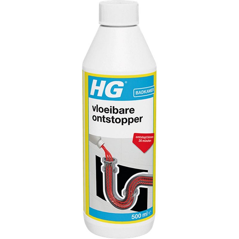 Foto van Hg vloeibare ontstopper 500ml - 2 stuks !