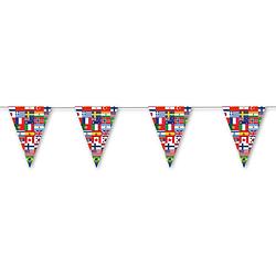 Foto van Landen thema vlaggenlijn feestslinger - internationale vlaggen - 350 cm - versiering/feestartikelen - vlaggenlijnen