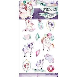 Foto van Funny products kindertattoos unicorn 2 junior papier 12 stuks