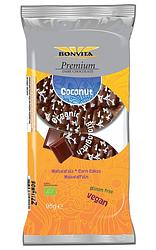 Foto van Bonvita premium dark chocolate coconut maiswafels