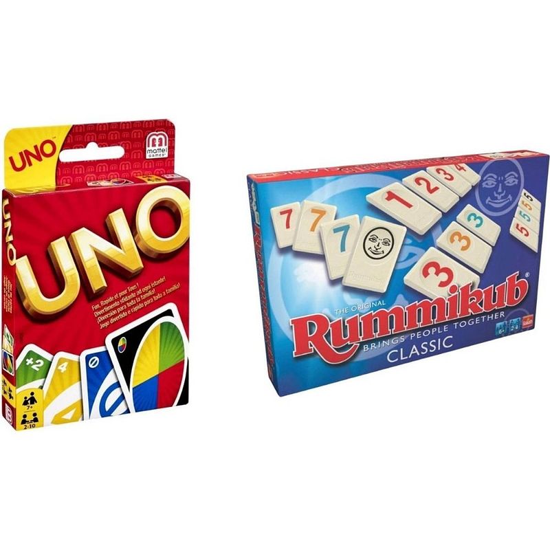 Foto van Spellenbundel - 2 stuks - uno & rummikub