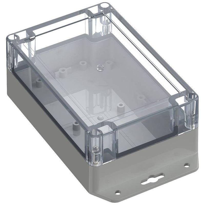 Foto van Tru components tc-10860804 universele behuizing 150 x 100 x 60 polycarbonaat lichtgrijs 1 stuk(s)