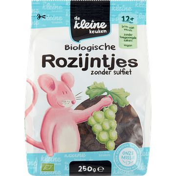 Foto van De kleine keuken biologische rozijntjes zonder sulfiet 12+ maanden 250g bij jumbo