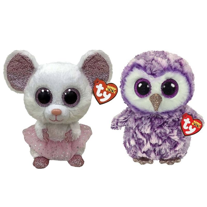 Foto van Ty - knuffel - beanie buddy - nina mouse & moonlight owl