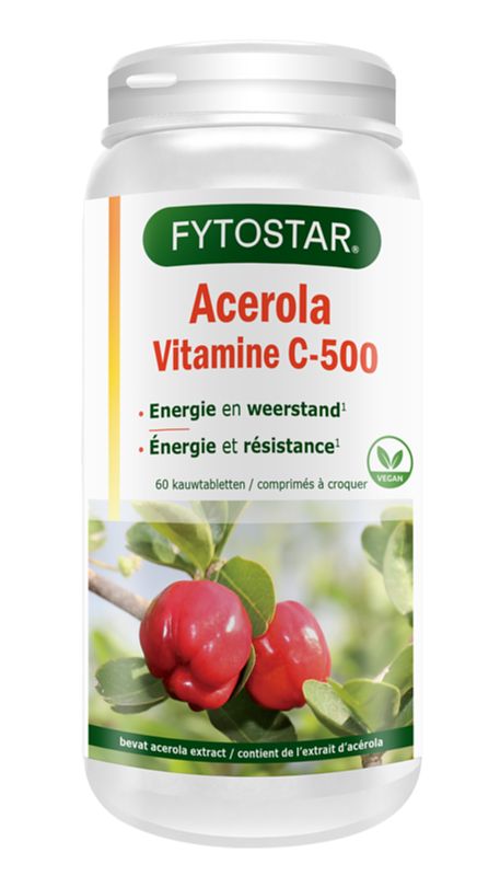 Foto van Fytostar acerola c-500 vitamine c kauwtabletten