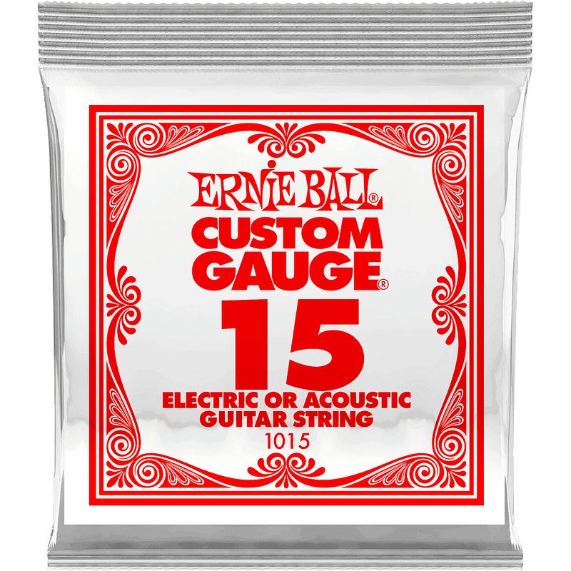 Foto van Ernie ball 1015 plain steel .015 losse gitaarsnaar