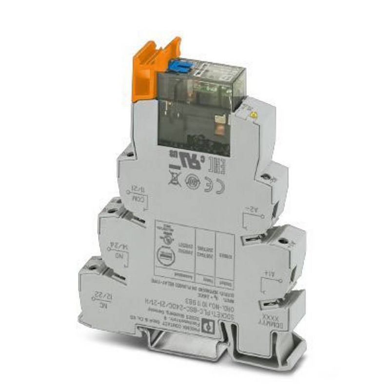 Foto van Phoenix contact plc-rsc- 24dc/21-21au/ms relaismodule nominale spanning: 24 v/dc schakelstroom (max.): 50 ma 2x wisselcontact 1 stuk(s)