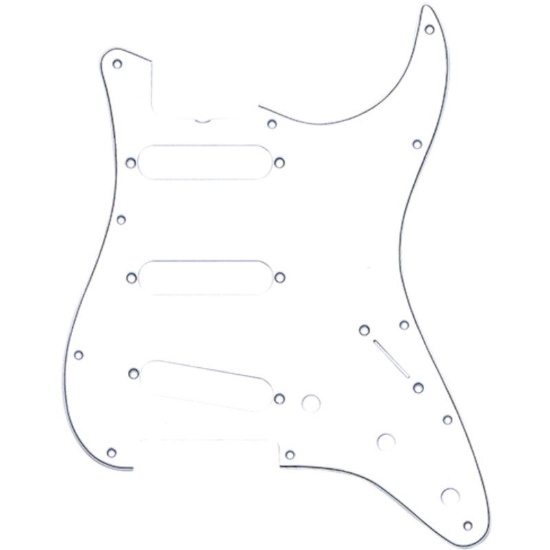 Foto van Fender 11-hole '60s vintage stratocaster s-s-s pickguard white slagplaat voor fender stratocaster