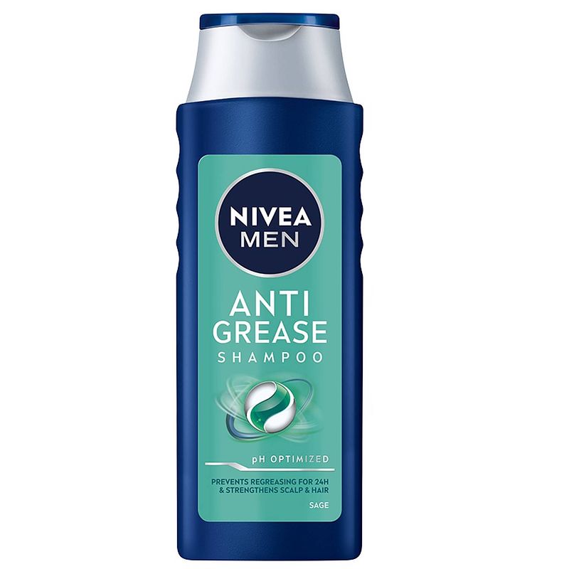 Foto van Men anti vet shampoo voor vet haar 400ml