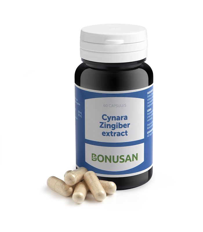 Foto van Bonusan cynara zingiber extract capsules