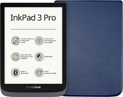 Foto van Pocketbook inkpad 3 pro zwart + pocketbook shell book case blauw
