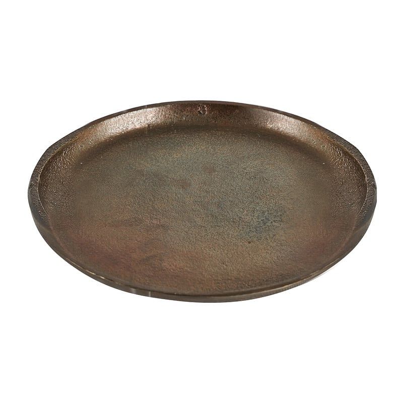 Foto van Decoratieplateau - antiek goud - ⌀25 cm