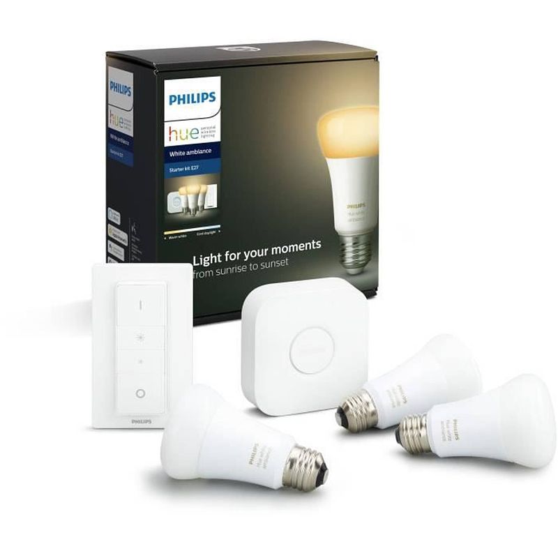 Foto van Philips lighting hue starterkit 929002216903 energielabel: f (a - g) e27 wit energielabel: f (a - g)