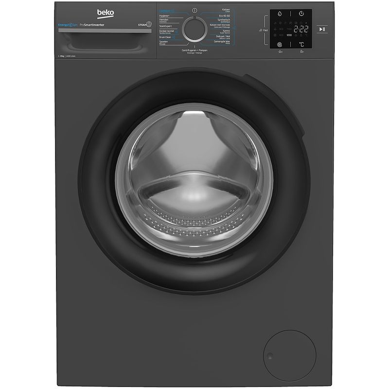 Foto van Beko bm3wft3841a energyspin wasmachine grijs