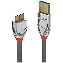 Foto van Lindy usb-kabel usb 3.2 gen1 (usb 3.0 / usb 3.1 gen1) usb-a stekker, usb-micro-b stekker 0.5 m grijs 36656