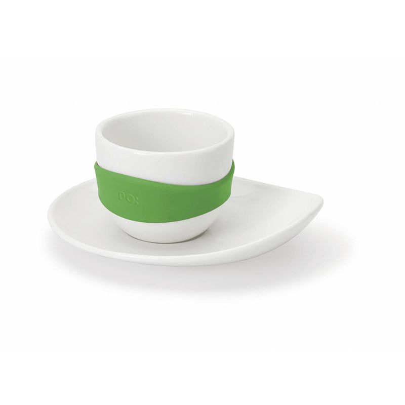 Foto van Po: leaf espresso cup set 4 pcs - olive
