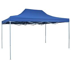 Foto van Vidaxl partytent inklapbaar 3x4 m staal blauw