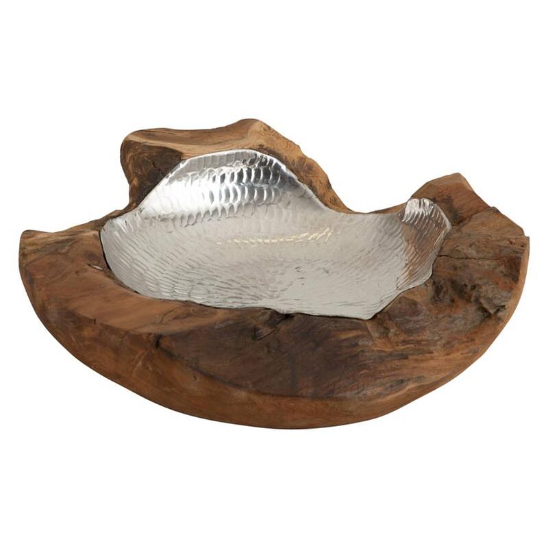 Foto van Must living fruit bowl apple - ø30 cm, teakwood with aluminium