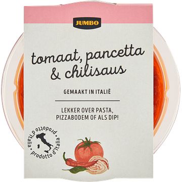 Foto van Jumbo tomaat, pancetta & chilisaus 150g