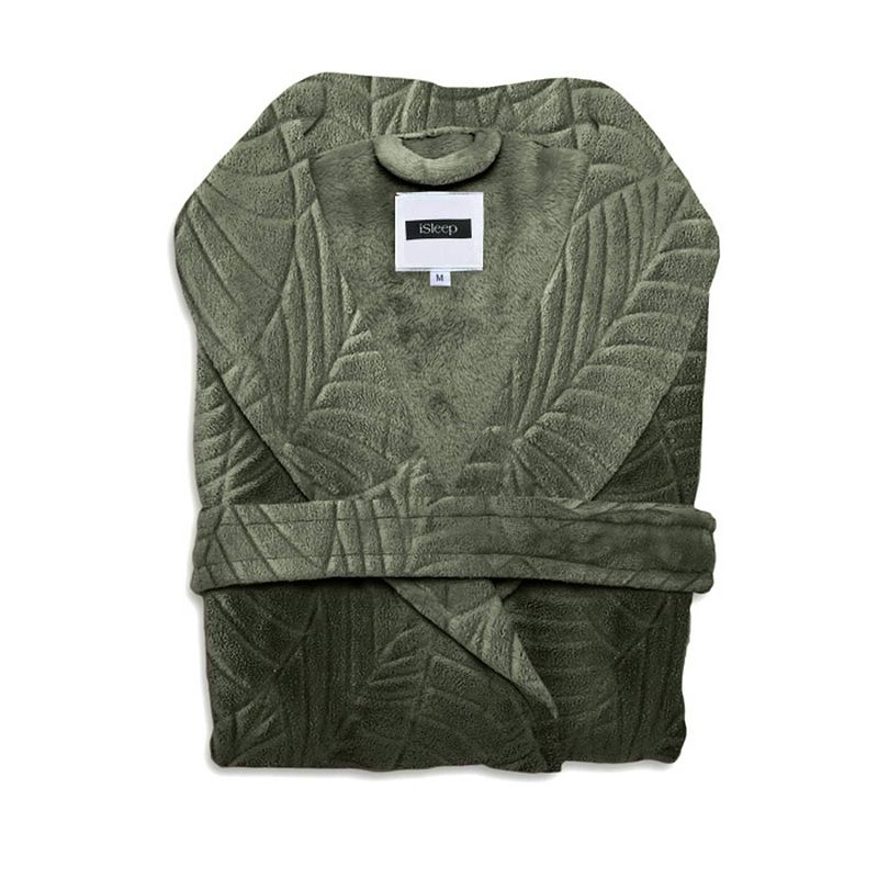 Foto van Isleep badjas leaf - olive groen - xl