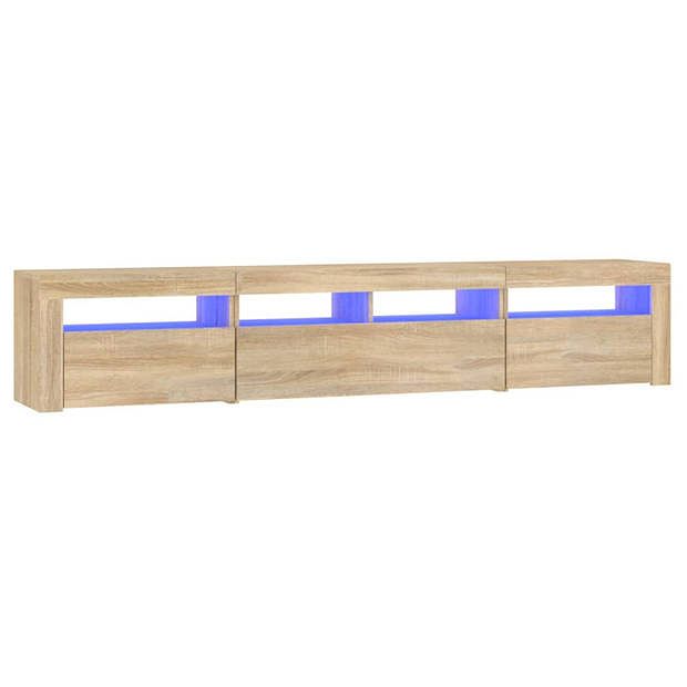 Foto van Vidaxl tv-meubel met led-verlichting 210x35x40 cm sonoma eikenkleurig