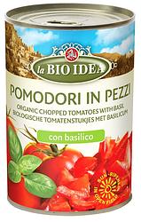 Foto van La bio idea tomatenstukjes basilicum