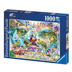 Foto van Ravensburger puzzel disney wereldkaart - 1000 stukjes