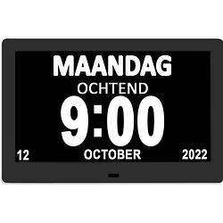 Foto van Toivo dementieklok - 7 inch display - met afstandsbediening - digitaal - alzheimer - kalenderklok - klok met datum en da
